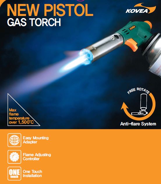 NEW PISTOL TORCH - Kovea Gas Blow Torch (Camping, Cooking)