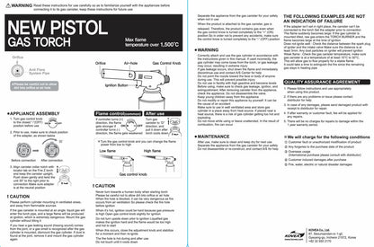 NEW PISTOL TORCH - Kovea Gas Blow Torch (Camping, Cooking)