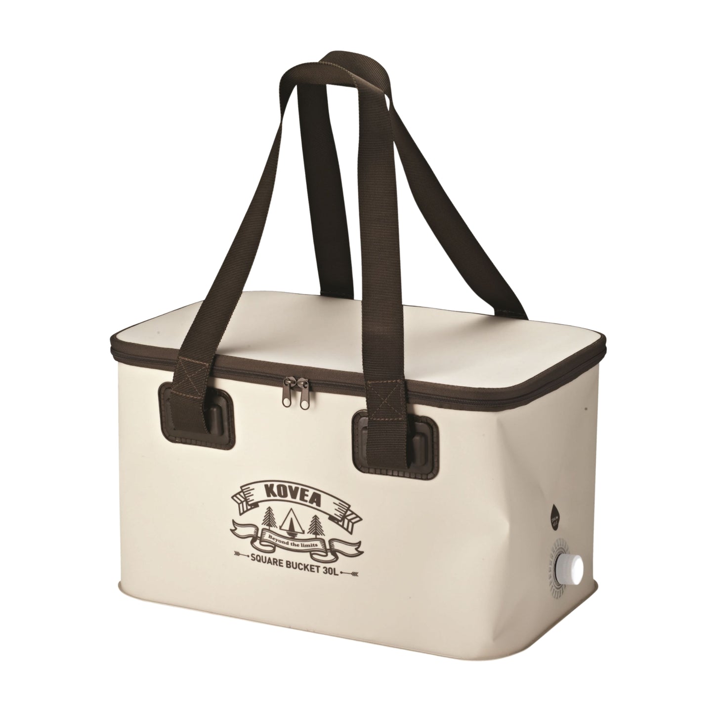 SQUARE BUCKET 30L (LIGHT BROWN) - Kovea Bucket (Camping)